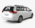 Toyota Sienna 2011 3D模型 后视图