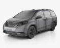 Toyota Sienna 2011 3D模型 wire render