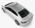 Toyota Avensis 轿车 2012 3D模型 顶视图