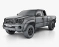 Toyota Tacoma Access Cab 2014 3d model wire render