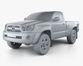 Toyota Tacoma Regular Cab 2014 3D 모델  clay render