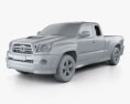 Toyota Tacoma XRunner 2014 3d model clay render