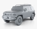 Toyota FJ Cruiser 2012 3d model clay render