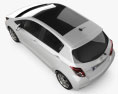 Toyota Yaris (Vitz) 5door 2014 3D模型 顶视图