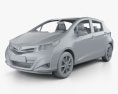 Toyota Yaris (Vitz) 5door 2014 Modello 3D clay render