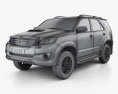 Toyota Fortuner 2014 Modelo 3D wire render