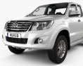 Toyota Hilux Extra Cab 2015 3D 모델 