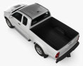 Toyota Hilux Extra Cab 2015 3D模型 顶视图