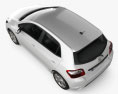 Toyota Auris 2015 3D模型 顶视图