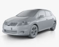 Toyota Auris 2015 3Dモデル clay render