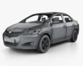 Toyota Yaris sedan (Vios, Belta) 2011 3d model wire render