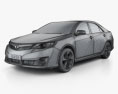 Toyota Camry US SE 2015 3D-Modell wire render