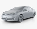 Toyota Camry US SE 2015 3D 모델  clay render