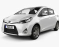 Toyota Yaris (Vitz) 하이브리드 2016 3D 모델 