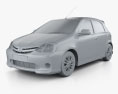 Toyota Etios Liva 2014 3D 모델  clay render