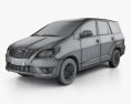 Toyota Innova 2014 3D模型 wire render
