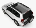 Toyota Land Cruiser Prado (120) 3-Türer 2009 3D-Modell Draufsicht