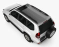 Toyota Land Cruiser Prado (120) 5门 2009 3D模型 顶视图