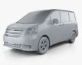 Toyota Noah (Voxy) 2012 3D 모델  clay render