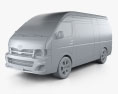 Toyota HiAce Super Long Wheel Base 2014 3D-Modell clay render