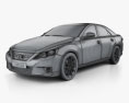 Toyota Mark X 2014 3D-Modell wire render