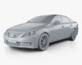 Toyota Mark X 2014 3D-Modell clay render