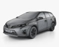 Toyota Auris Touring ibrido 2016 Modello 3D wire render