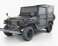 Toyota Land Cruiser (J40) Canvas Top 1979 3Dモデル wire render