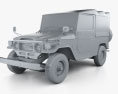 Toyota Land Cruiser (J40) Canvas Top 1979 3D-Modell clay render