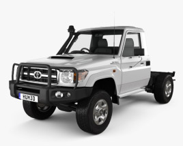 Toyota Land Cruiser (J70) Cab Chassis GXL 2013 3D model