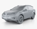 Toyota RAV4 2016 3D-Modell clay render