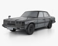 Toyota Crown セダン 1979 3Dモデル wire render