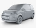 Toyota Porte 3 porte hatchback 2015 Modello 3D clay render