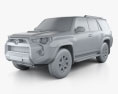 Toyota 4Runner 2016 3D 모델  clay render