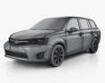 Toyota Corolla Fielder 2015 3D 모델  wire render