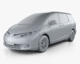 Toyota Previa 2014 3D模型 clay render