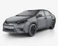 Toyota Corolla LE Eco US 2015 3D 모델  wire render