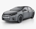 Toyota Corolla S US 2015 3D 모델  wire render