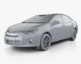 Toyota Corolla S US 2015 3D-Modell clay render