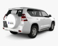 Toyota Land Cruiser Prado (J150) 5 portes 2016 Modèle 3d vue arrière