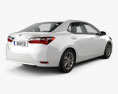 Toyota Corolla EU 带内饰 2015 3D模型 后视图