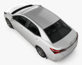 Toyota Corolla EU 인테리어 가 있는 2015 3D 모델  top view