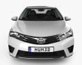 Toyota Corolla EU 인테리어 가 있는 2015 3D 모델  front view