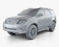 Toyota Fortuner HQインテリアと 2014 3Dモデル clay render