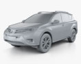 Toyota RAV4 mit Innenraum 2016 3D-Modell clay render