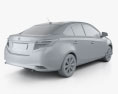 Toyota Yaris 세단 인테리어 가 있는 2017 3D 모델 