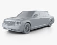 Toyota Century Royal 2006 3D-Modell clay render