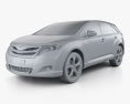 Toyota Venza 2015 3D-Modell clay render