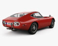 Toyota 2000GT 1970 3D 모델  back view