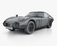 Toyota 2000GT 1970 3D-Modell wire render
